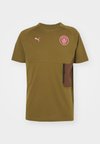MANCHESTER CITY PUMATECH POCKET TEE - Article de supporter d'équipe de club - wild willow/espresso brown