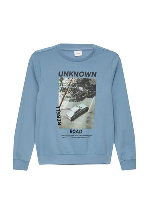 MIT FOTO - Sweatshirt - blassblau