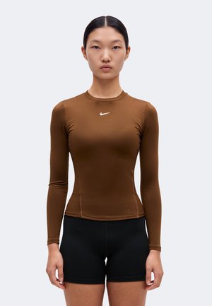 Nike Performance, ONE - Блуза с дълги ръкави - cacao wow/white