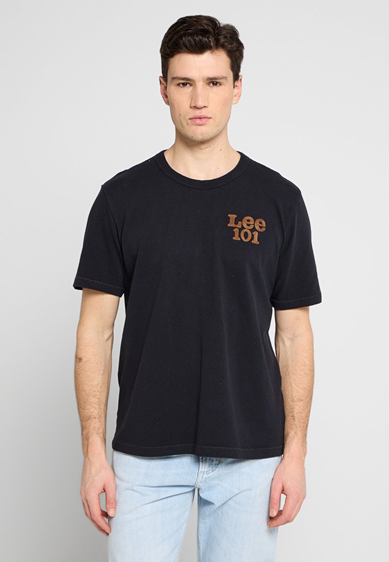 Lee T-shirt print zwart