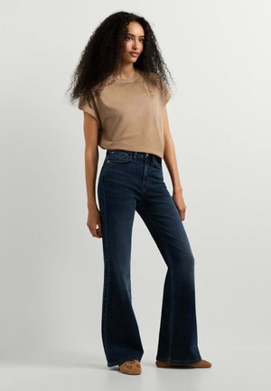 Pepe Jeans, FLARE HW WILLA - Jean flare - stone wash blue black tencel blend