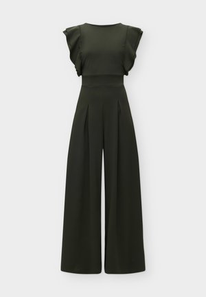 WAL G., FRANCESSCA RUFFLE JUMPSUIT - Combinaison - dark khaki