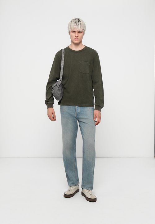 T-shirt Homme Gap Vert Manches Longues Taille L - Coton 100% - Très Bon état