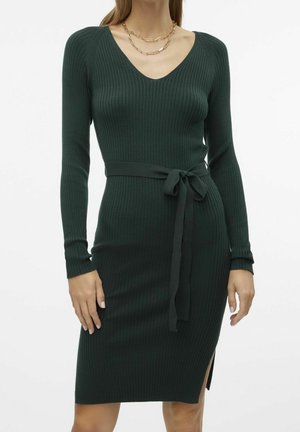 Strickkleid - dark green