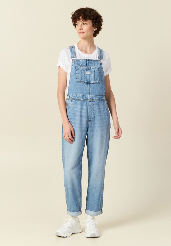 Latzhose - denim stone