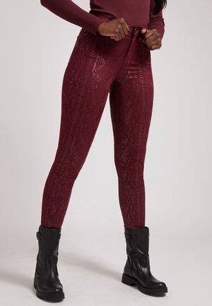 SKINNY - Pantaloni - bordeaux