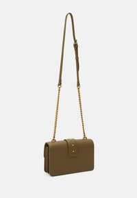 Pinko LOVE ONE MINI VITELLO SETA - Torba čez telo - piantagione/antique gold-coloured