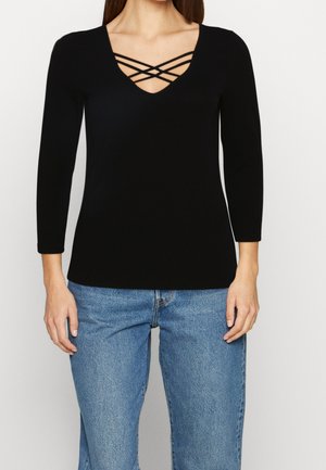 Langærmet T-shirt - black