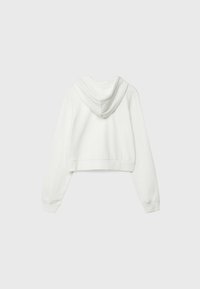 Stradivarius CROPPED  - Mikina so zipsom - white