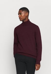 Selected Homme SLHBERG ROLL NECK NOOS - Pulóver - winetasting melange