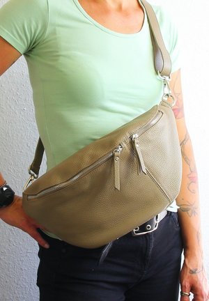 DrachenLeder TOSCANTO - Gürteltasche - beige taupe