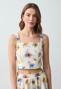 Jimmy Key FLORAL PATTERNED STRAPLESS   - Top - beige