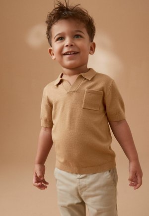 Next SHORT SLEEVE TROPHY NECK POLO - REGULAR FIT - Polo - tan brown