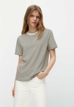 SHORT SLEEVE - Print T-shirt - beige