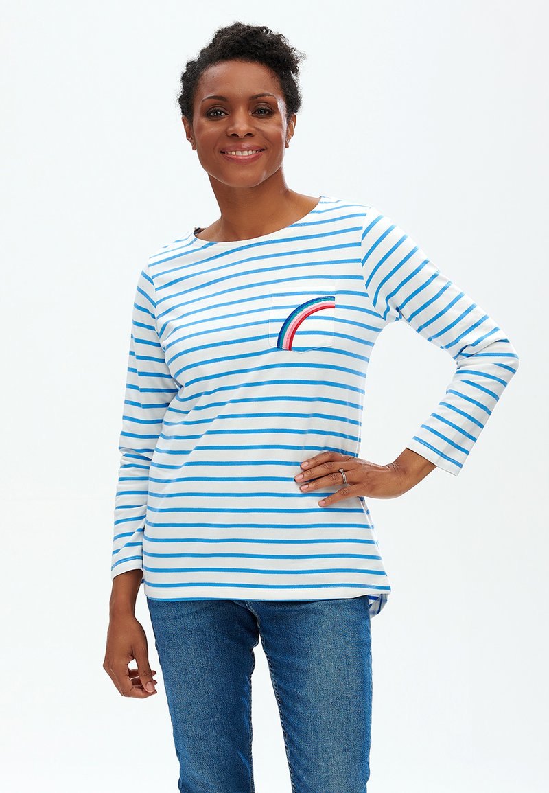 Damen T-Shirts | Sugarhill Brighton BRIGHTON MAGGIE Langarmshirt white/blau - OH23835 Damen T-Shirts | Sugarhill Brighton BRIGHTON MAGGIE Langarmshirt white/blau - OH23835
