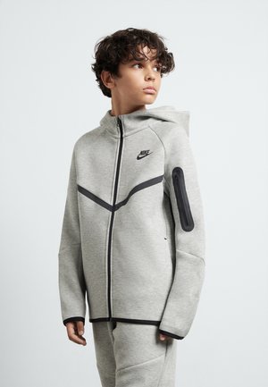 Nike Sportswear TECH - Užtrauktuku užsegamas treningas - dark grey heather/black