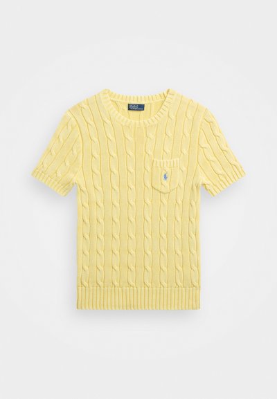 Polo Ralph Lauren Cable Knit Cotton Short Sleeve Sweater - Pamata T-krekls - fall yellow