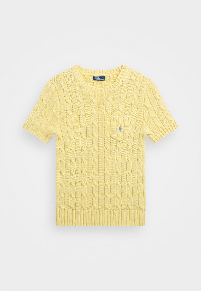 Polo Ralph Lauren Cable Knit Cotton Short Sleeve Sweater - T-shirt - bas - fall yellow