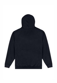 Felpa nera con cappuccio, maniche lunghe, polsini e orlo a costine. Realizzata in un tessuto morbido e strutturato. Design semplice sul retro, senza grafiche.