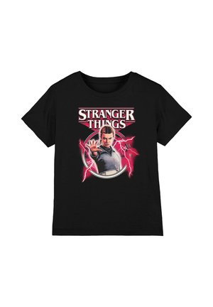 STRANGER THINGS ELEVEN LIGHTNING POSTER - Print T-shirt - black