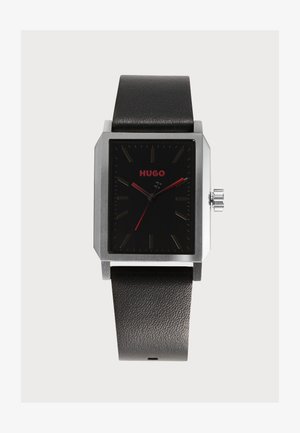 HUGO, #TANK - Montre - silver-coloured/black