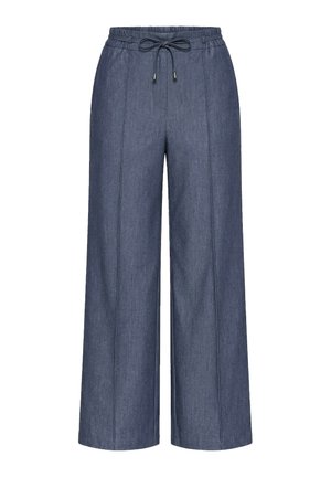 Ulla Popken, HOSE, JEANSOPTIK, ZIERBIESE, GERADES BEIN, ELASTIKBUND - Wide leg - blue denim
