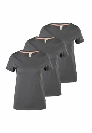 s.Oliver 3PACK KURZARM MIT RUNDHALS-AUSSCHNITT BA - T-Shirt basic - dunkelgrau
