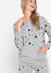 bonprix KUSCHELIGER MIT STERNEN SET - Pigiama - grau