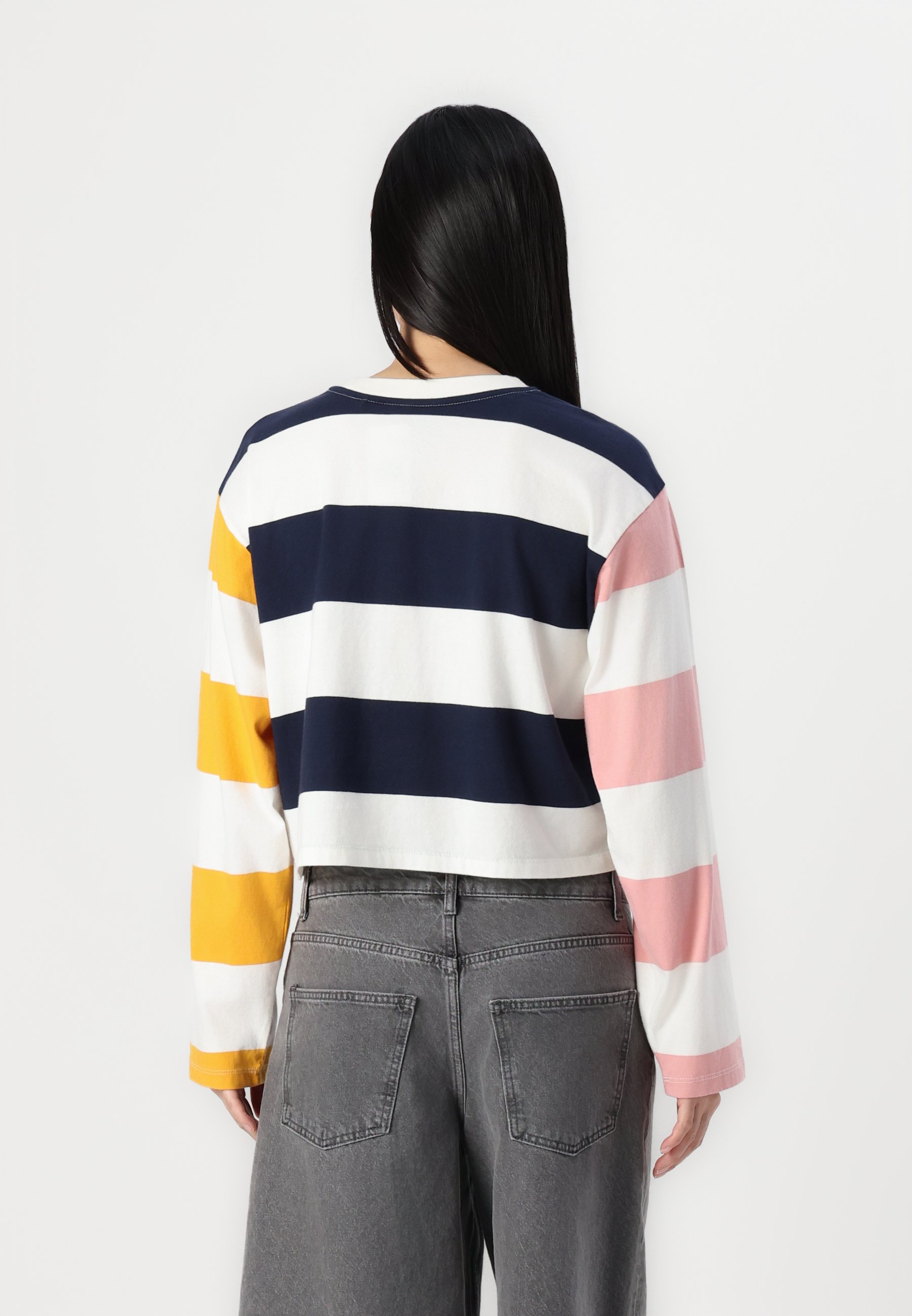 Levi's® CROPPED RUGBY - Long sleeved top - multi coloured/multi