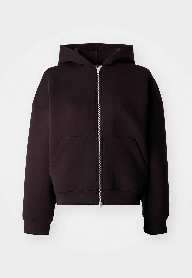 Weekday Sweater met rits bruin