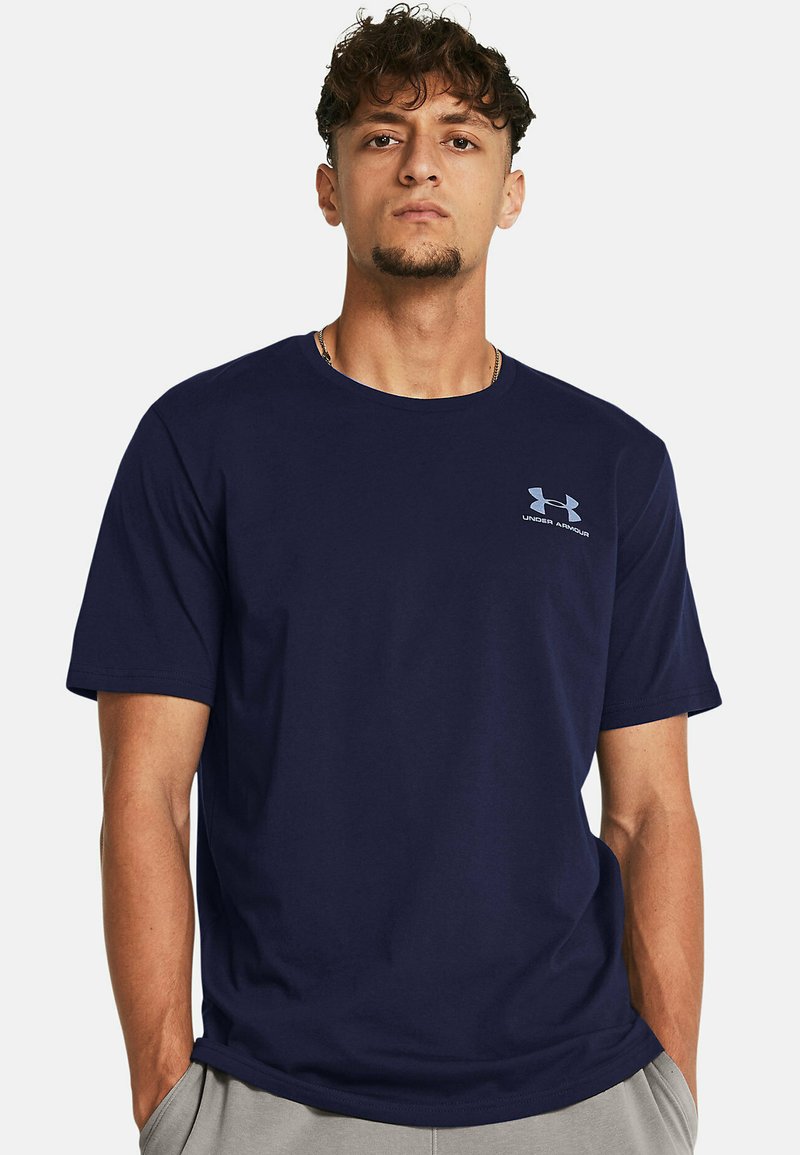 Under Armour LEFT CHEST LOGO - Print T-shirt - midnight navy