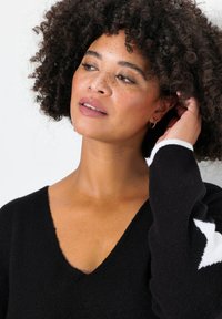 Angel of Style OVERSIZED STARS LONG SLEEVES - Maglione - black