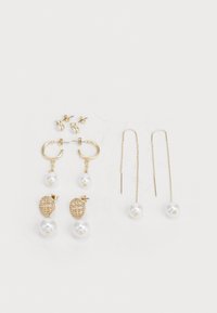 4 PACK - Earrings - shiny gold-coloured