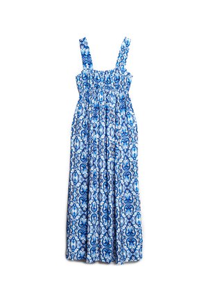 TIE BACK - Maxikjoler - tile print blue