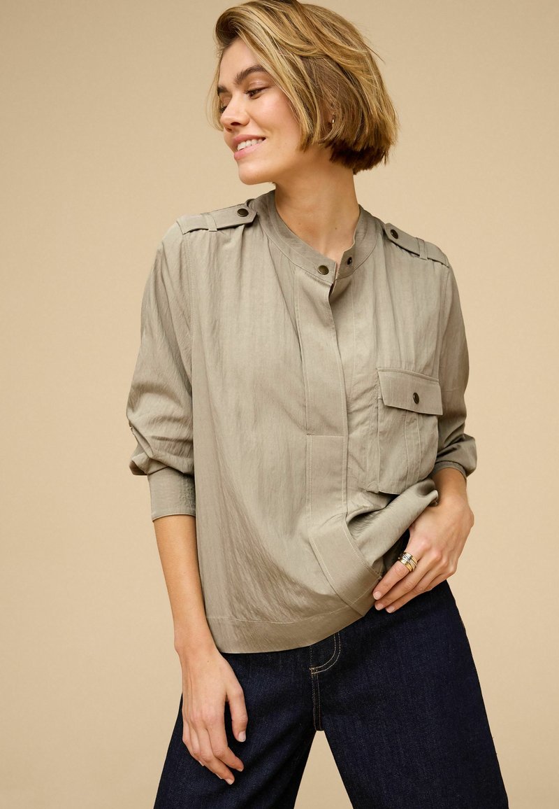 Next LONG SLEEVE UTILITY - REGULAR FIT - Blúzka - khaki green