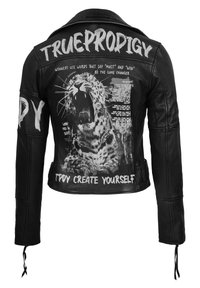 Trueprodigy Lederjacke Raven Schwarze Damen Lederjacke Raven