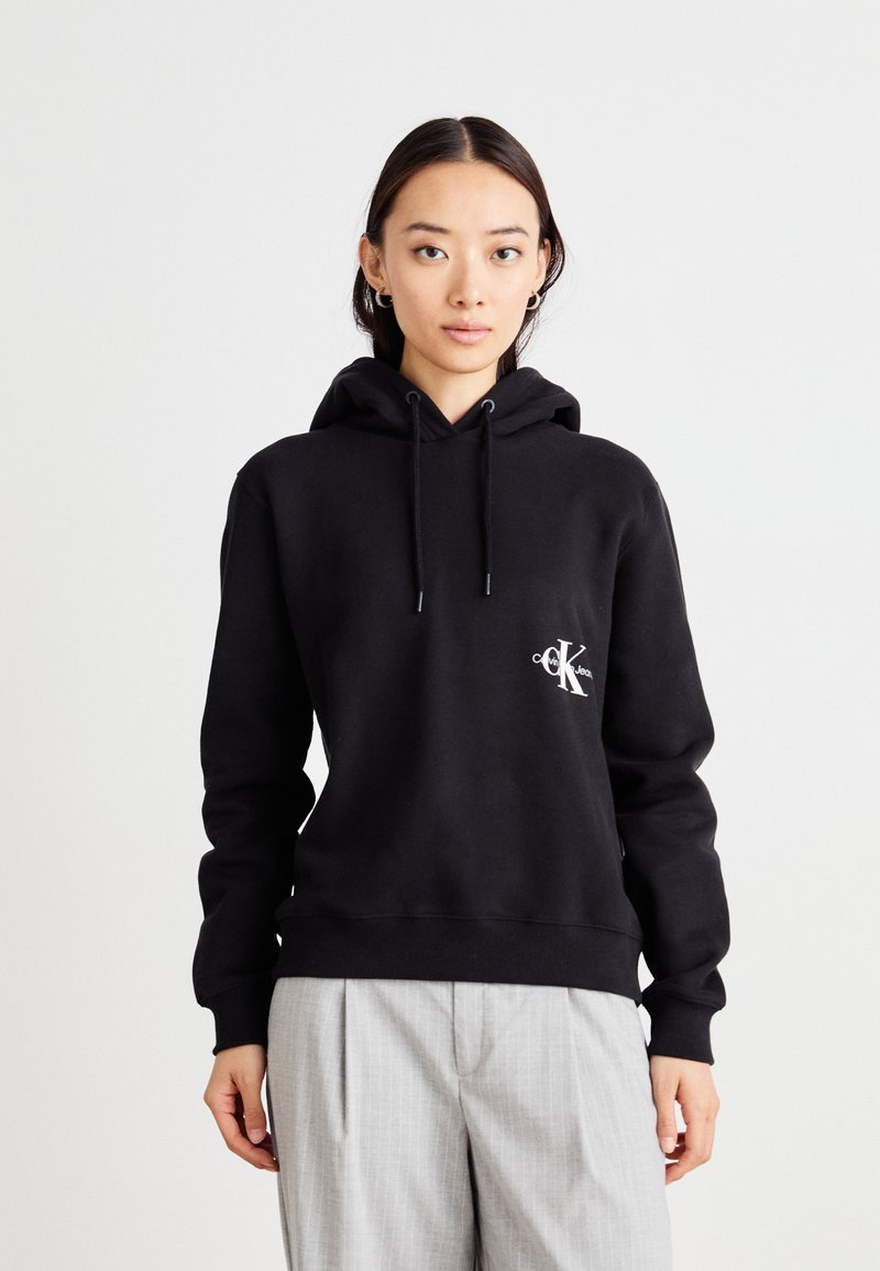 Calvin Klein Jeans OFF PLACED MONOLOGO HOODIE  - Felpa - black