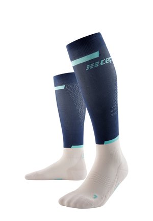 CEP THE RUN COMPRESSION SOCKS KNEE-HIGH MEN - MADE IN GERMANY - Chaussettes hautes - blue off white