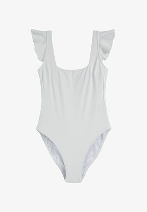 Mint Velvet RUFFLE - REGULAR FIT - Fürdőruha - white rib