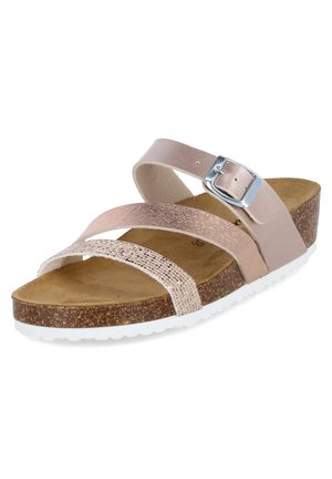 Pantolette flach - rosegold