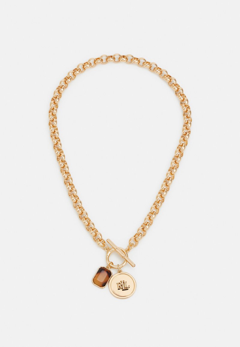 Lauren Ralph Lauren TOGGLE LOGO PENDANT Collier glodcoloured/tort/doré ZALANDO.BE