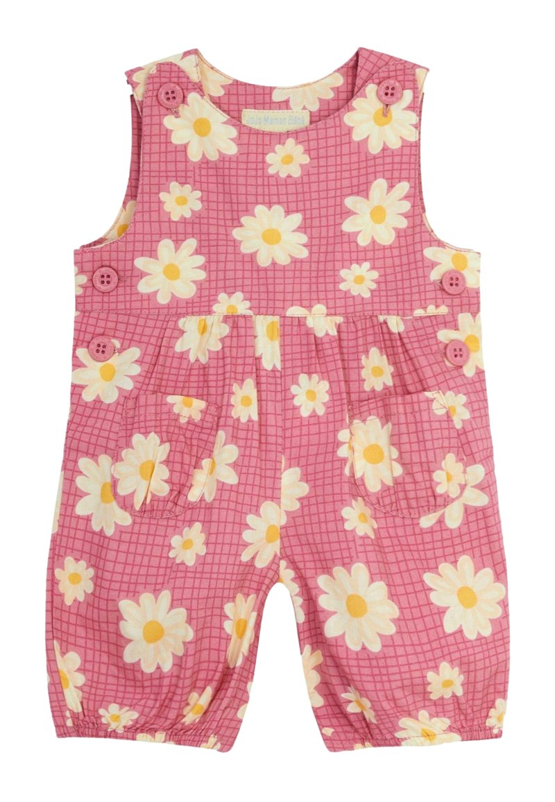 JoJo Maman Bébé PRETTY -REGULAR FIT - Kombinezonas su petnešomis - coral pink daisy
