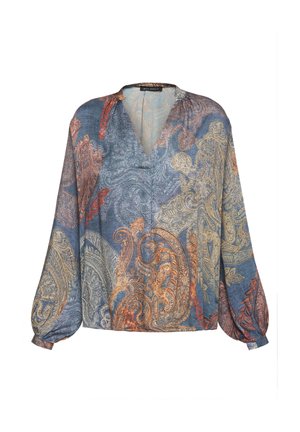Betty Barclay, BETTY BARCLAY MIT STEHKRAGEN SCHLUPFBLUSE - T-shirt à manches longues - blau rot