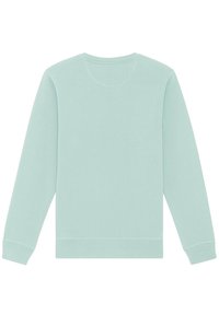 Mintgroene sweatshirt met lange mouwen, ronde hals en een zachte textuur. Beschikt over geribbelde manchetten en zoom, effen kleur zonder patronen.