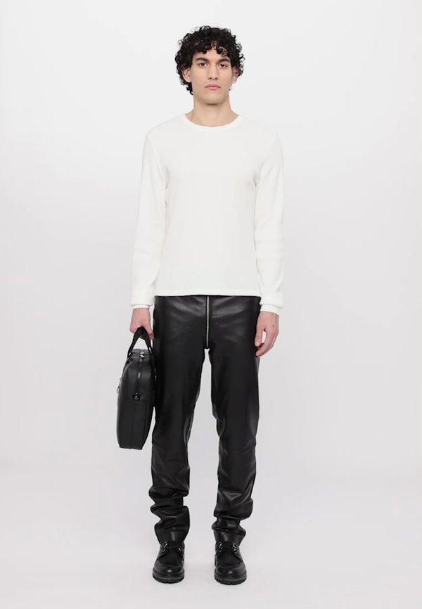 TOM TROUSERS LEATHER FRONT 2 BACK ZIP TROUSERS - Leather trousers3