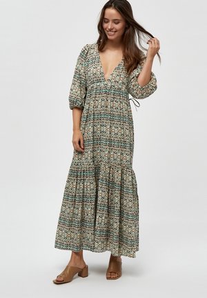 FLORA V-NECK - Robe longue - almond milk pr