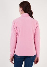 LELA HIGH COLLAR - Polárpulóver - pink melange