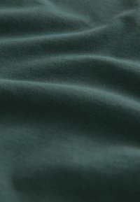 Material verde inchis cu o textură netedă, care prezintă ondulații și pliuri blânde. Suprafața are un aspect moale, periat.