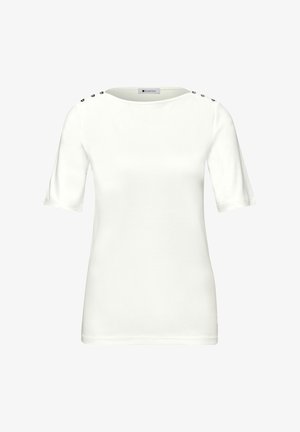 Street One, SHIRT MIT KNOPFDETAIL - Camiseta estampada - weiß