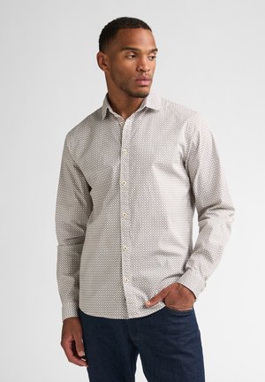 Petrol Industries, SLIM MICRO-PATTERN SHIRT STEELWORKS - Camicia - saddle brown